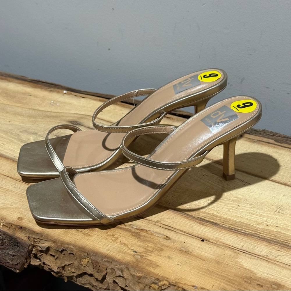 Dolce Vita Light Gold Strappy Heel Sandals Sz 9 A55 - Picture 2 of 10